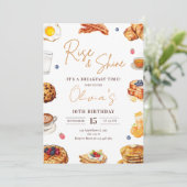 Invitation d'anniversaire pour le petit-déjeuner, (Debout devant)