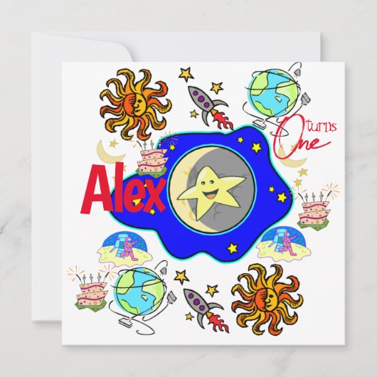 Invitation d'anniversaire pour le premier bébé spa (Devant)
