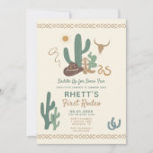 Invitation d'anniversaire pour le premier rodéo (Devant)