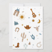 Invitation d'anniversaire pour le premier rodéo (Dos)