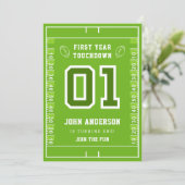 Invitation d'anniversaire pour le premier touchdow (Debout devant)