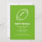 Invitation d'anniversaire pour le premier touchdow (Dos)