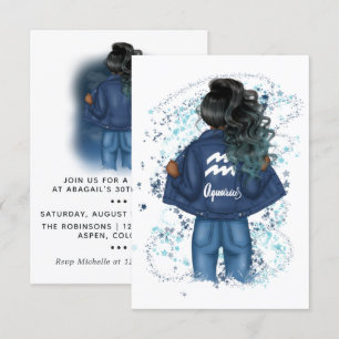 Invitation d'anniversaire pour le signe du zodiaqu