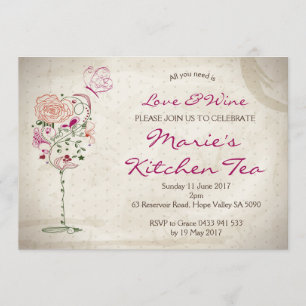 Invitation d'anniversaire pour le vin et le fromag