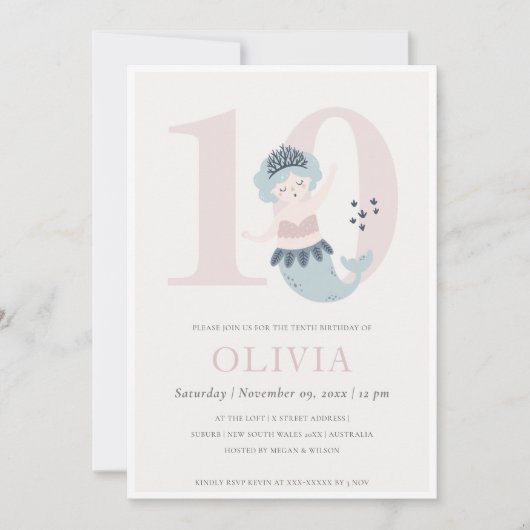Invitation d'anniversaire pour les 10 ans de petit (Devant)