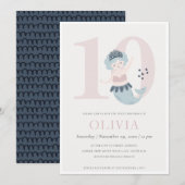 Invitation d'anniversaire pour les 10 ans de petit (Devant / Derrière)