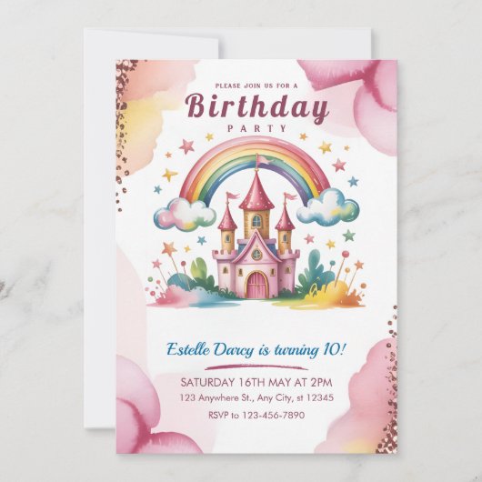 Invitation d'anniversaire pour les 10 ans du Châte (Devant)