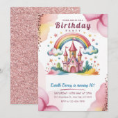 Invitation d'anniversaire pour les 10 ans du Châte (Devant / Derrière)