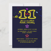 Invitation d'anniversaire pour les 11 ans avec un  (Devant)