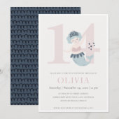 Invitation d'anniversaire pour les 14 ans de petit (Devant / Derrière)
