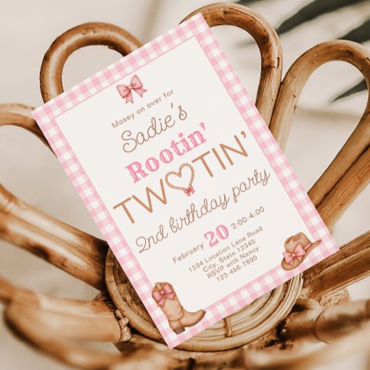 Invitation d'anniversaire pour les 2 ans de Rootin