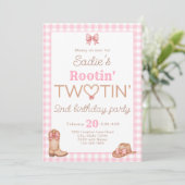 Invitation d'anniversaire pour les 2 ans de Rootin (Debout devant)
