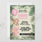 Invitation d'anniversaire pour les 2 ans de tous l (Devant)