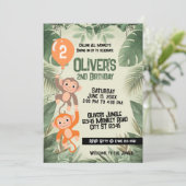 Invitation d'anniversaire pour les 2 ans de tous l (Debout devant)