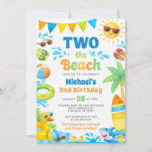 Invitation d'anniversaire pour les 2 ans d'été - D (Devant)