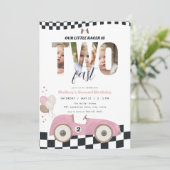 Invitation d'anniversaire pour les 2 ans, voiture (Debout devant)