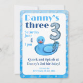 Invitation d'anniversaire pour les 3 ans avec un c (Devant)