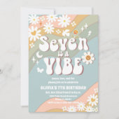 Invitation d'anniversaire pour les 7 ans sur le th (Devant)