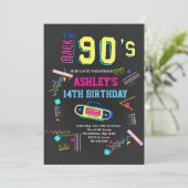 Invitation d'anniversaire pour les 90 ans (Debout devant)