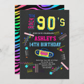 Invitation d'anniversaire pour les 90 ans (Devant / Derrière)