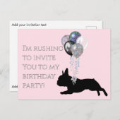 Invitation d'anniversaire pour les amoureux de la  (Devant / Derrière)