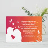 Invitation d'anniversaire pour les amoureux s'embr (Debout devant)