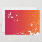 Invitation d'anniversaire pour les amoureux s'embr (Dos)