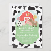 Invitation d'anniversaire pour les animaux de ferm (Devant)