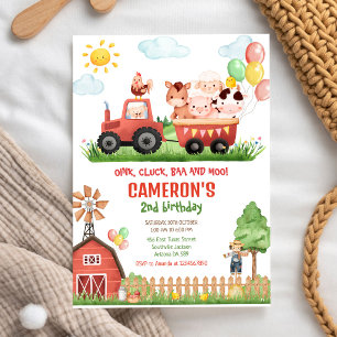 Invitation d'anniversaire pour les animaux de la f