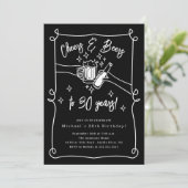 Invitation d'anniversaire pour les bières (Debout devant)