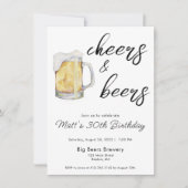 Invitation d'anniversaire pour les bières (Devant)