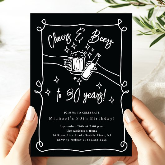Invitation d'anniversaire pour les bières