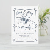 Invitation d'anniversaire pour les bières (Debout devant)