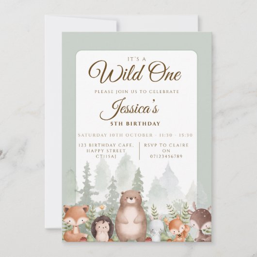 Invitation d'anniversaire pour les bois | Annivers (Devant)