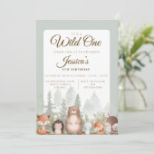 Invitation d'anniversaire pour les bois | Annivers (Debout devant)