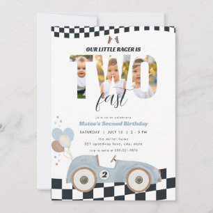Invitation d'anniversaire pour les deux ans de la