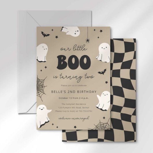 Invitation d'anniversaire pour les deux ans de Lit