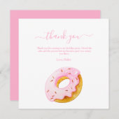 Invitation d'anniversaire pour les douceurs Donuts (Devant / Derrière)