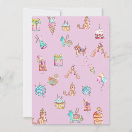 Invitation d'anniversaire pour les enfants (Dos)