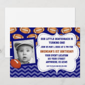 Invitation d'anniversaire pour les enfants au foot (Devant / Derrière)