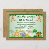 Invitation d'anniversaire pour les enfants de la j (Devant / Derrière)