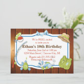 Invitation d'anniversaire pour les enfants pêcheur (Debout devant)