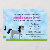 Invitation d'anniversaire pour les filles (Devant / Derrière)