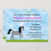 Invitation d'anniversaire pour les filles (Devant / Derrière)