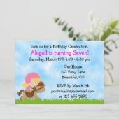 Invitation d'anniversaire pour les filles (Debout devant)