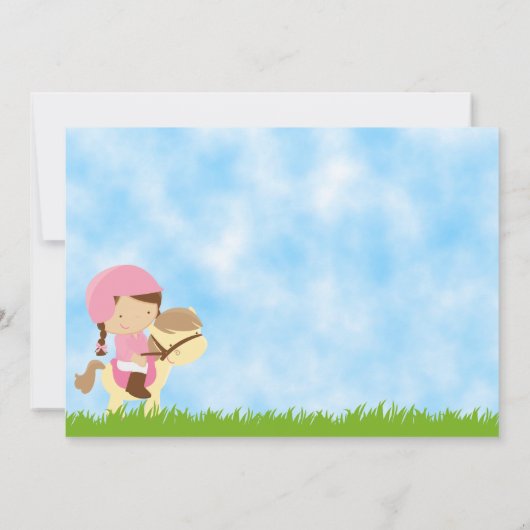 Invitation d'anniversaire pour les filles (Dos)