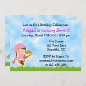 Invitation d'anniversaire pour les filles (Devant / Derrière)