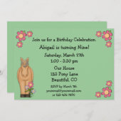 Invitation d'anniversaire pour les filles (Devant / Derrière)