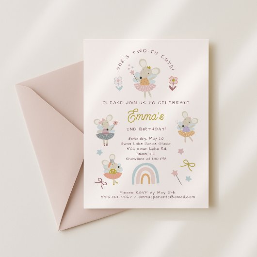 Invitation d'anniversaire pour les filles