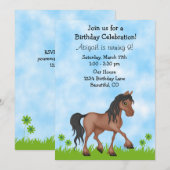 Invitation d'anniversaire pour les filles (Devant / Derrière)